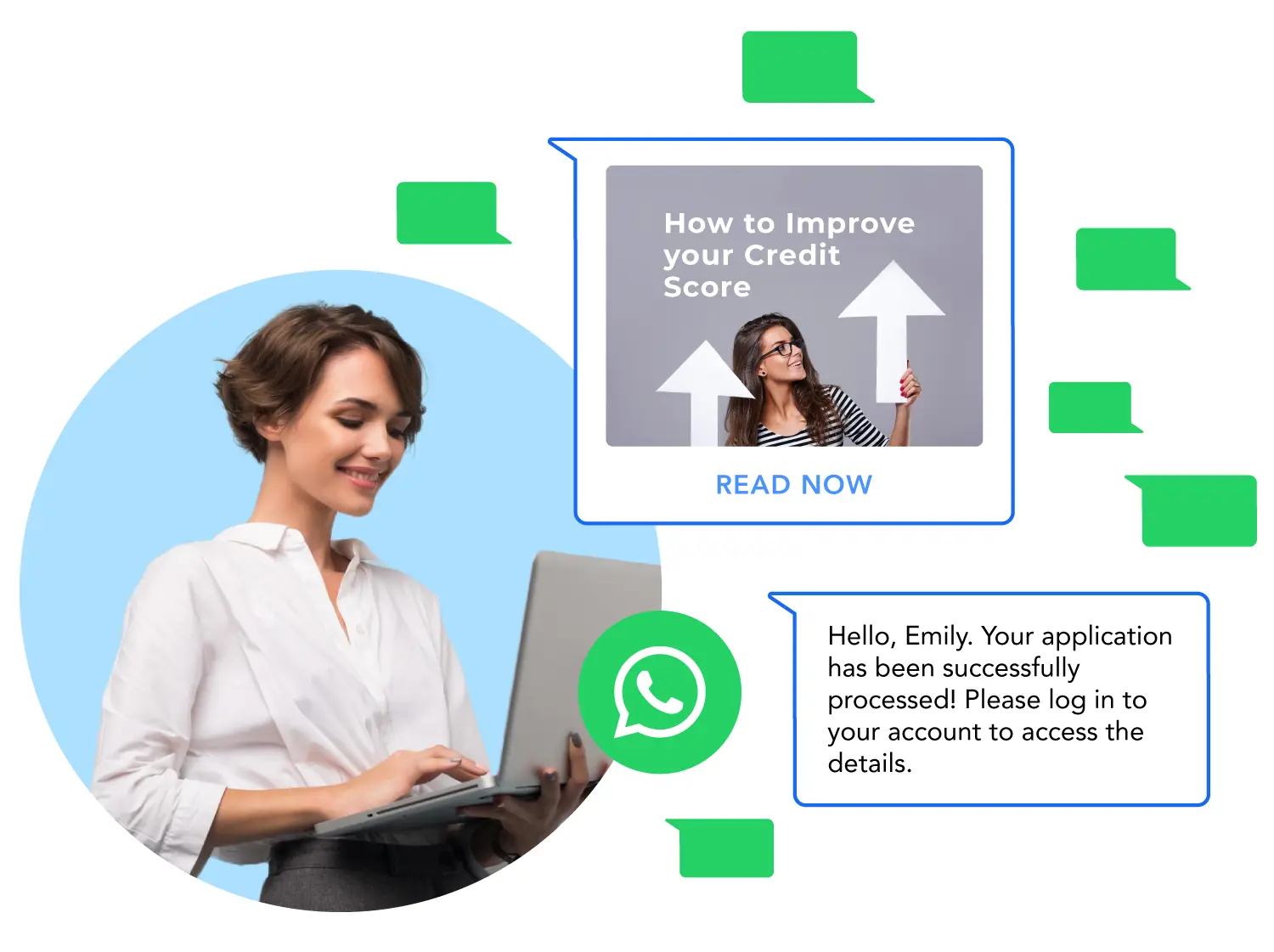 Disseminate important announcements, account-related notifications using the WhatsApp Business API