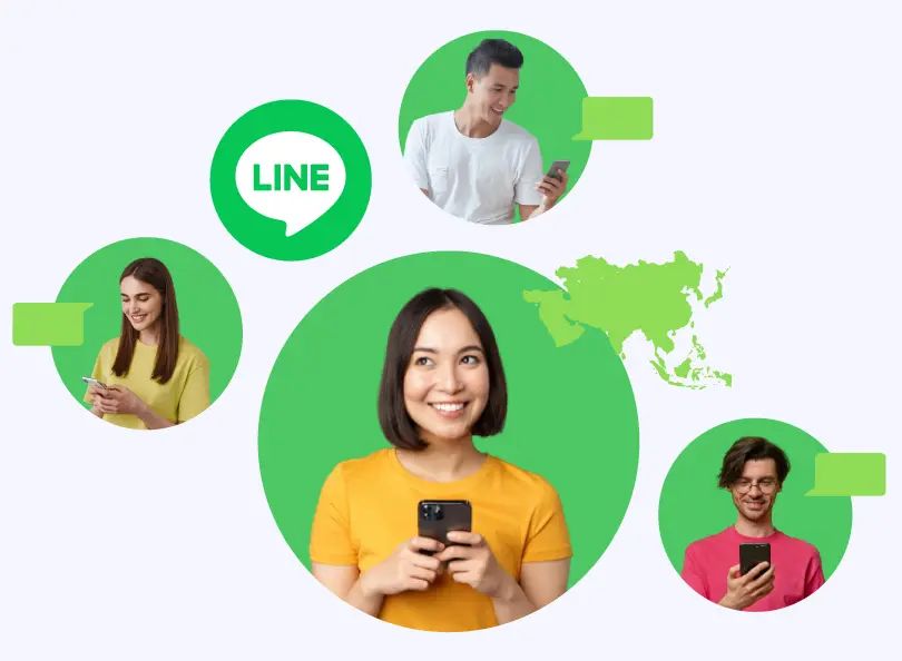LINE for expanding reach in Asia